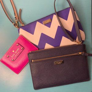 LOT OF 3 Kate Spade wallet wristlet cardholders